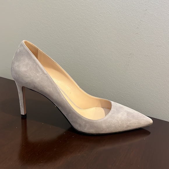 Light Gray Suade Prada Pumps - Picture 8 of 15